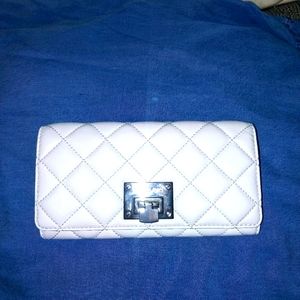 Michael Kors white quilted wallet